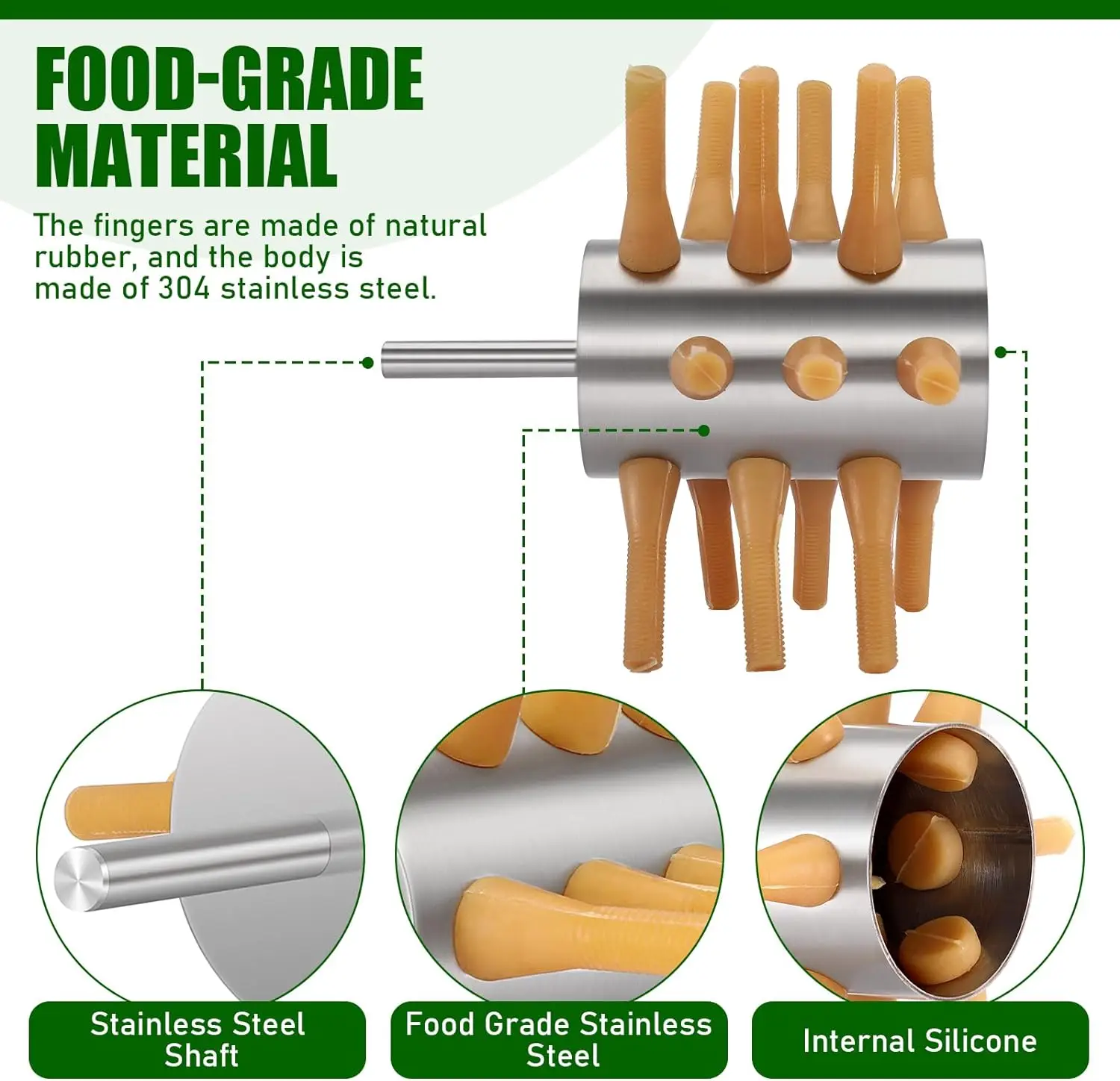 Устройство для выщипывания курицы ручной утюжок перепелов 18 пальцев