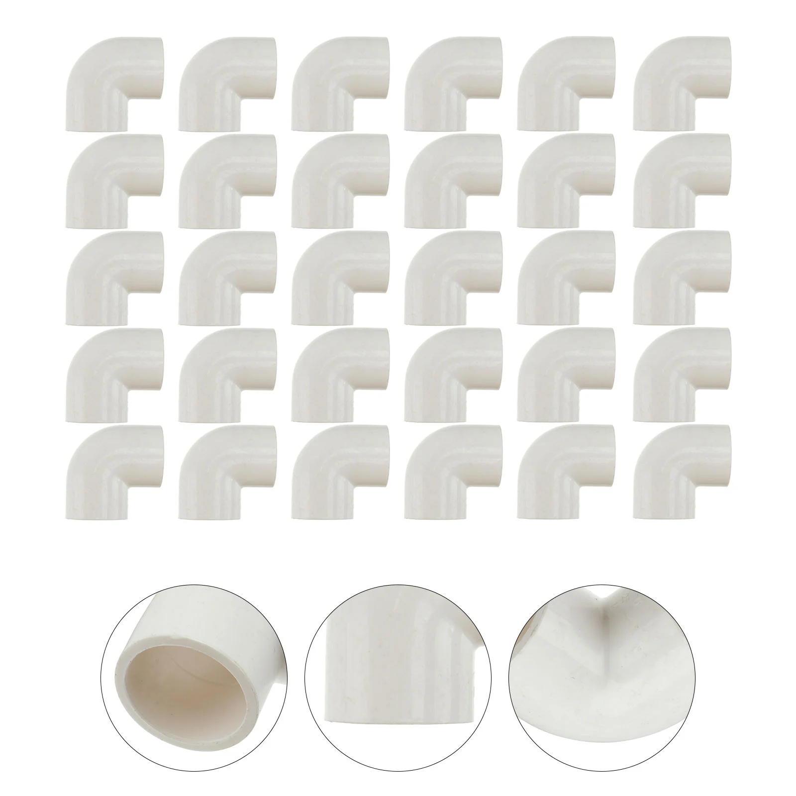 

30pcs Practical Portable Simple Tube Fittings PVC Pipe Connectors Water Pipe Fitting