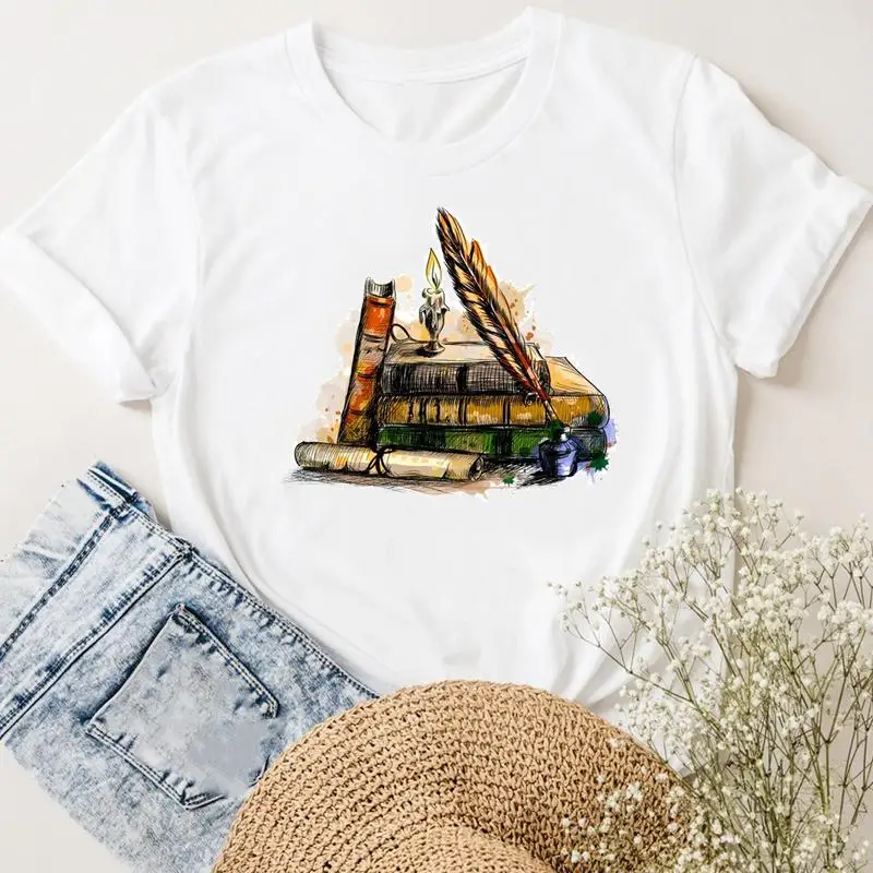 

Акварельные новые трендовые Винтажные Футболки с графическим рисунком, женская одежда, дамская модная повседневная Летняя футболка с коро...