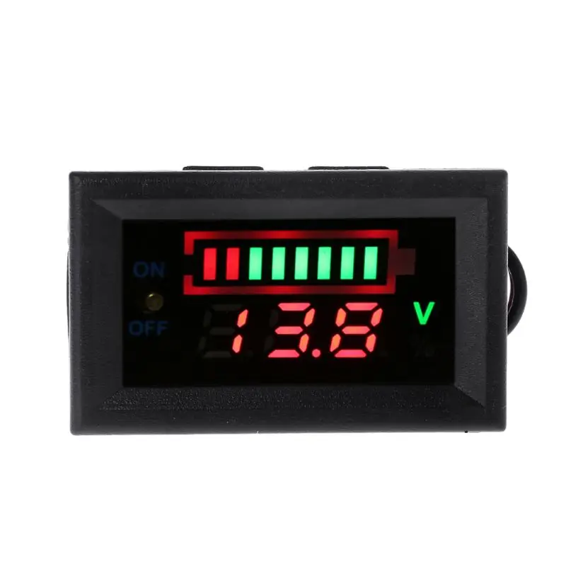 

Acid Battery Display Panel Meter 12V Dual USB Voltmeter with