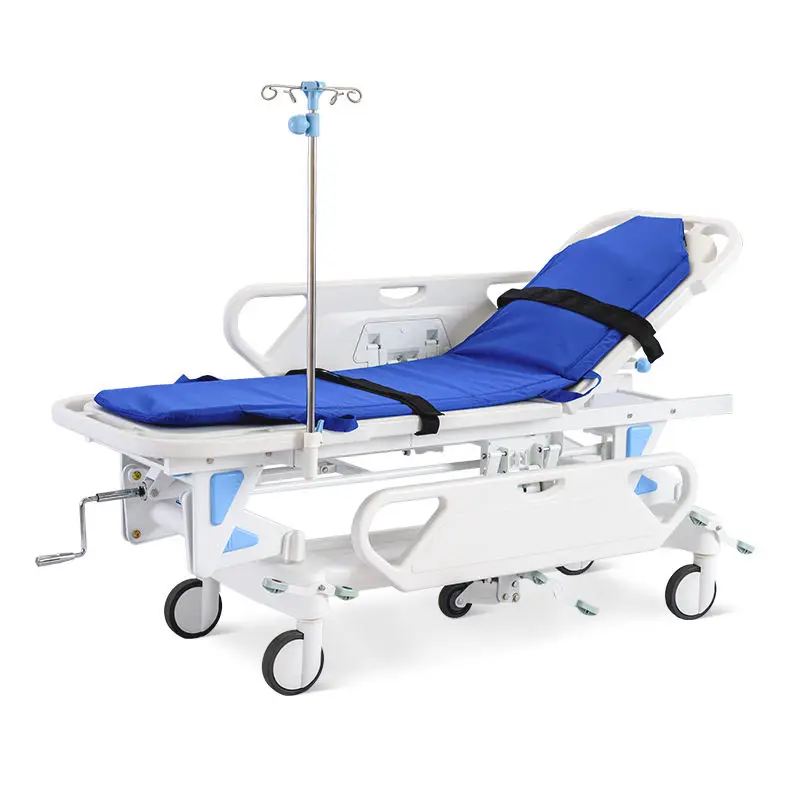 

EU-0261 Emergency Bed Stretcher Trolley Medical ABS Plastic Hospital Patient Transport Ambulance Stretcher