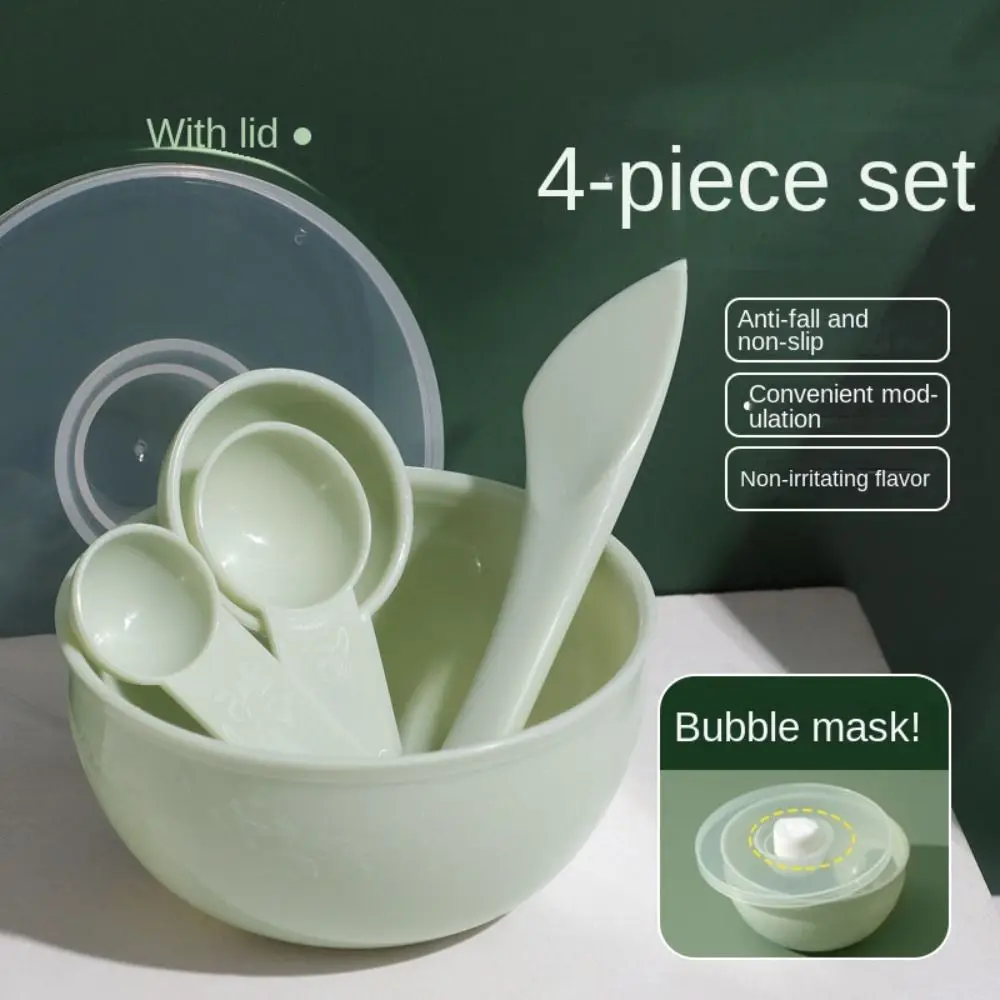 Зеленая маска для лица набор микшерных чашек многоразовые прочные инструменты