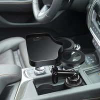 3 in 1 mintiml car cup holder expander rotatable wireless usb charging tray for mobile phone holder drinking bottle tray