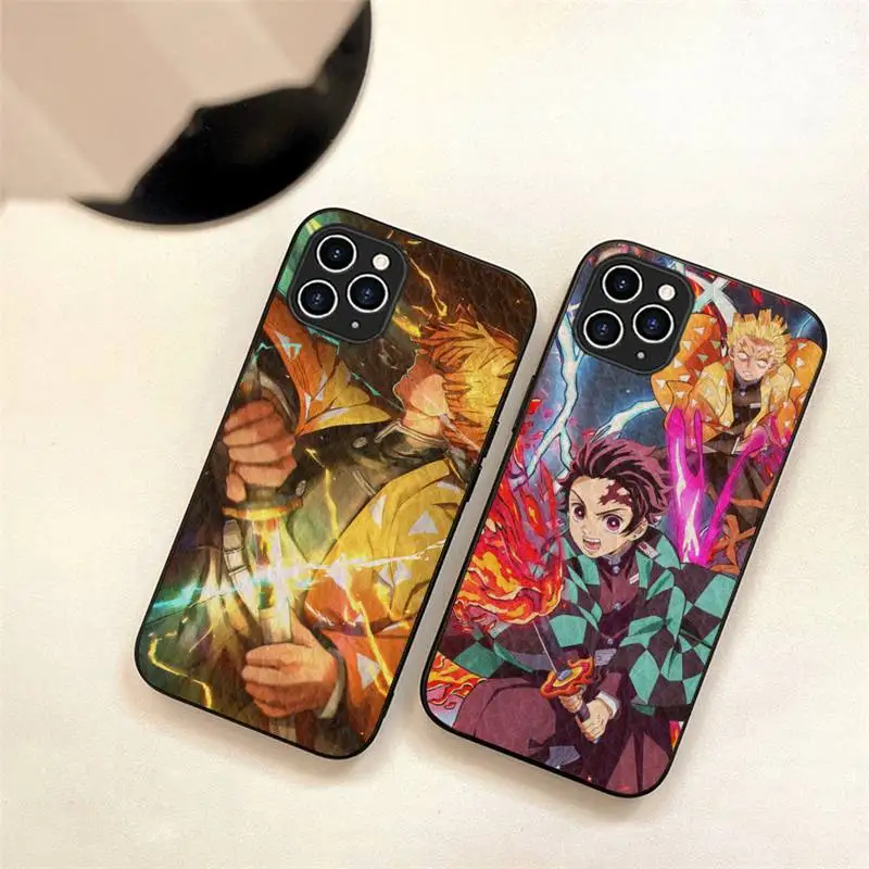 

Anime Demon Slayer Kamado Nezuko Girl Phone Case For Iphone 7 8 Plus X Xr Xs 11 12 13 Se2020 Mini 14 Pro Max TPU+Leather Fundas