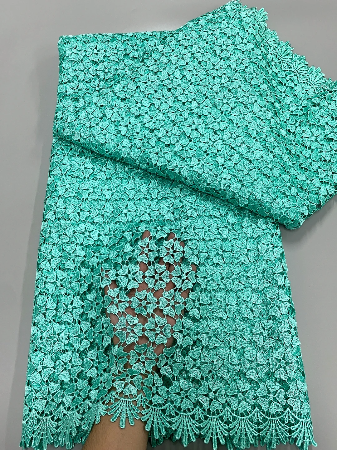 Африканский гипюр ткань 2024 Высококачественная нигерийская Водорастворимая