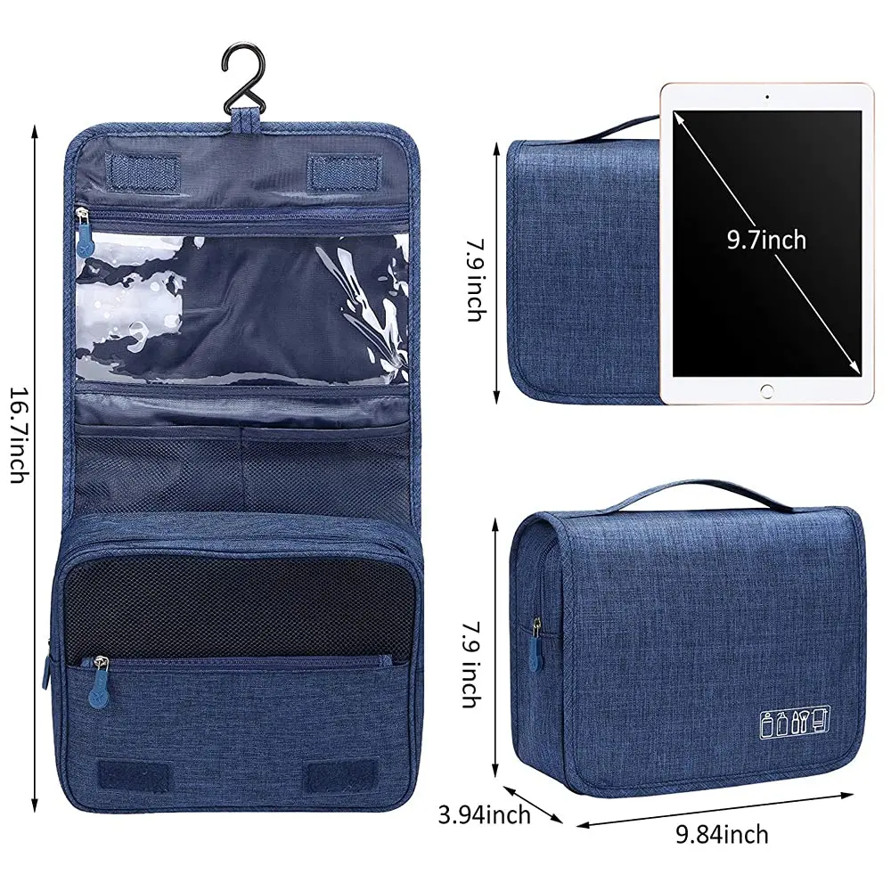

Waterproof Travel Toiletry Bags Hanging Multi-function Cosmetic Bag Makeup Bag for Wome & Men Bathroom Shower Travel Bag Pouch