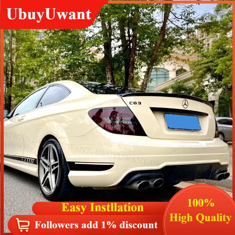 Крыло багажника для W204 Coupe 2 двери C-Class C180K C200 2008-2014 ABS Воздушный Черный
