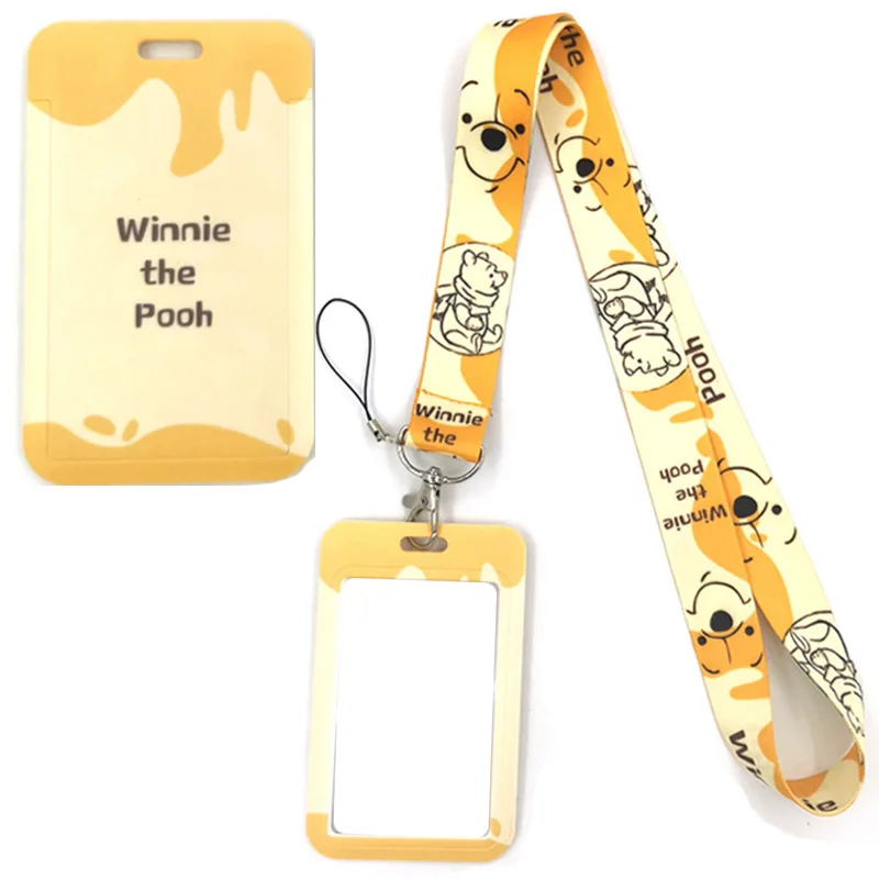 Winnie Bear Pooh Neck Strap Lanyard for keys lanyard card ID Holder Jewelry Decorations Key Chain for Accessories Gifts