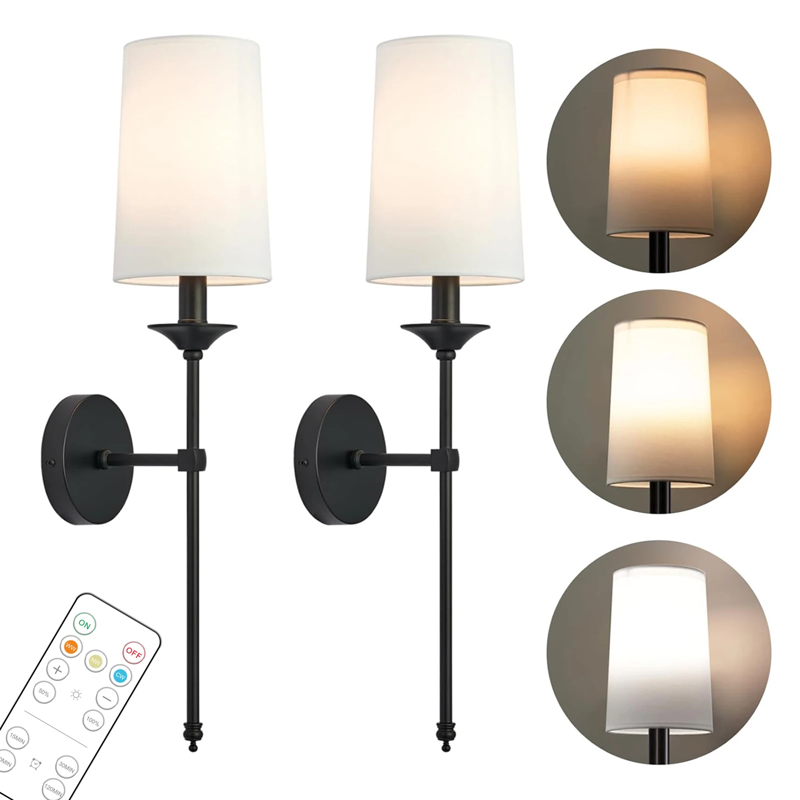 Набор настенных светильников с питанием от аккумулятора настенное комнатное