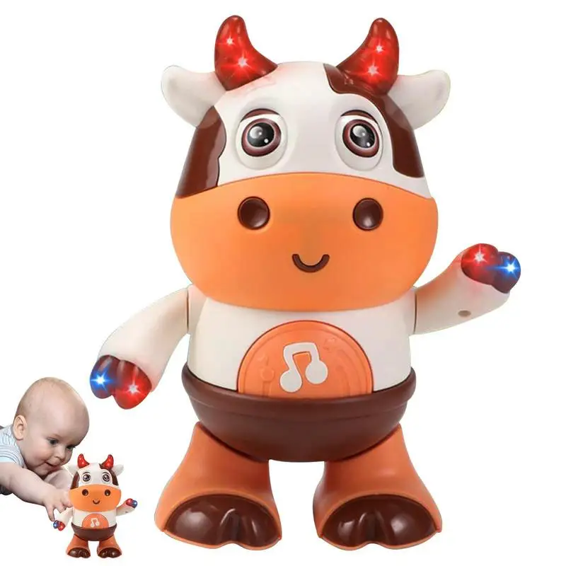 

Baby Musical Toys Cartoon Cow Toy With Music And LED Lights Battery Powered Baby Music Toys For Party Props Birthday Gifts
