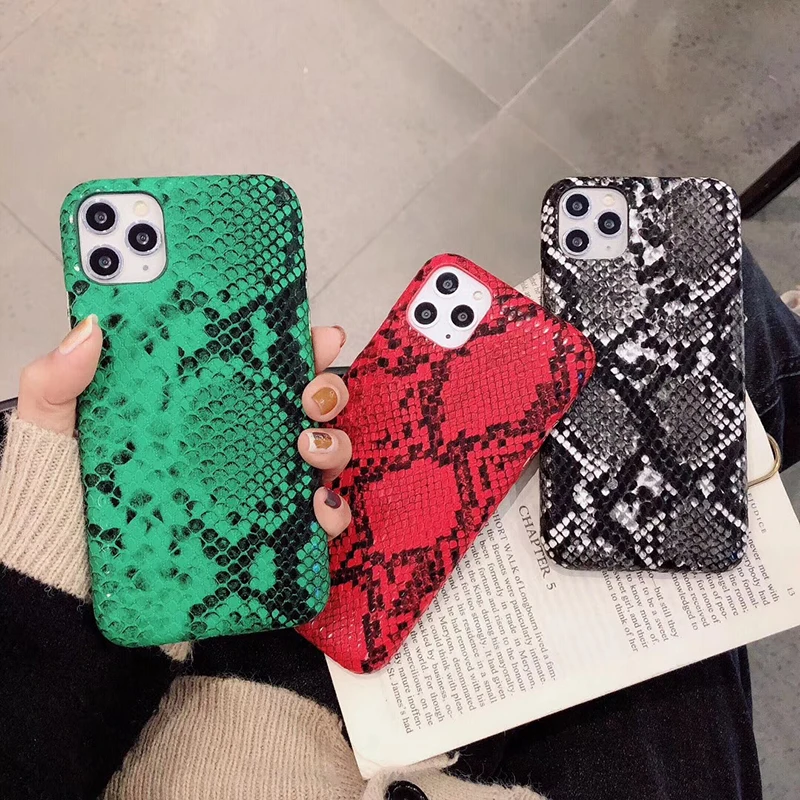 

Новый мягкий кожаный чехол для телефона с узором под змеиную кожу для iphone X XR XS Max 11 Pro, роскошный глянцевый чехол под питона