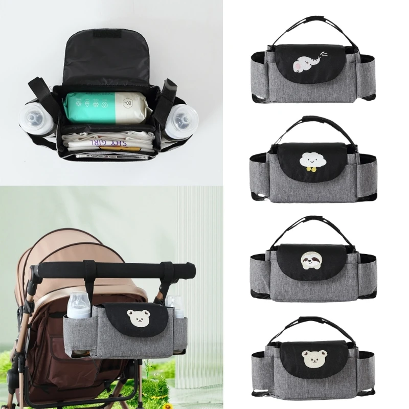 

Small Pram Buggy Organiser Storage Bag Cup Bottle Drink Food Holder Storage Bag Organizer for Pram Pushchair Stroller A2UB