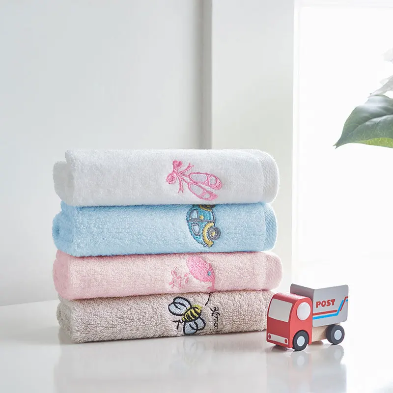 

4 Pieces Newborn Baby Bath Towel 30x30cm Soft Face Towel Soft Children's Cotton Hand Towel Bathroom Pink White Blue Towels