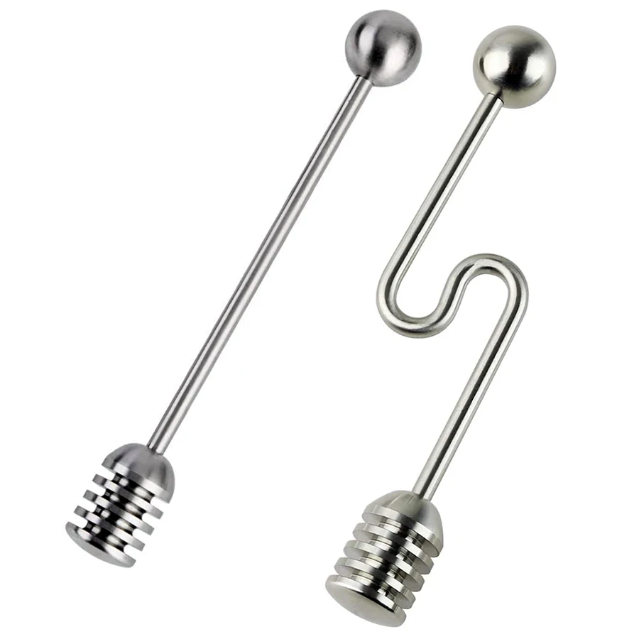 

Honey and Syrup Dipper Stick Server Honey Spoon 304 Stainless Steel Wand for Honey Pot Jar Containers