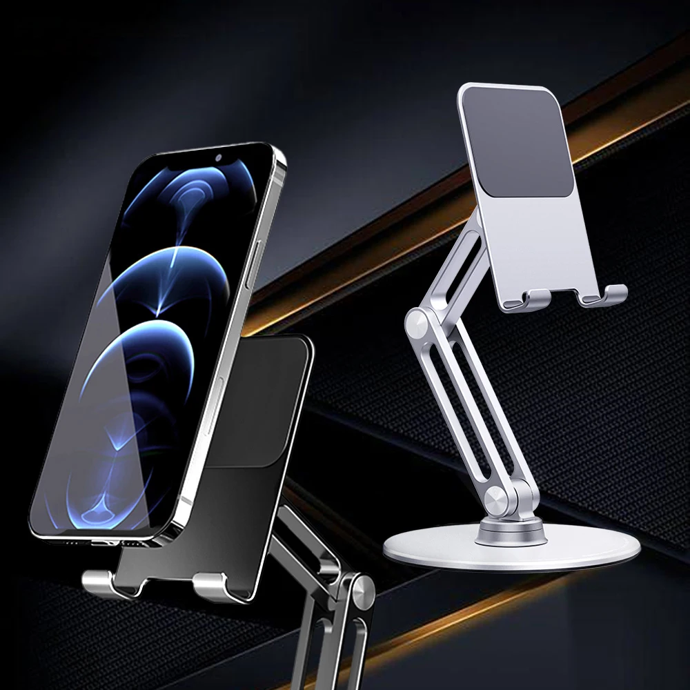 

Metal 360° Rotating Tablet Holder Stand Use for Ipad Laptop Cellphone Smartphone Mobile Phones Telephone Reader phone holder