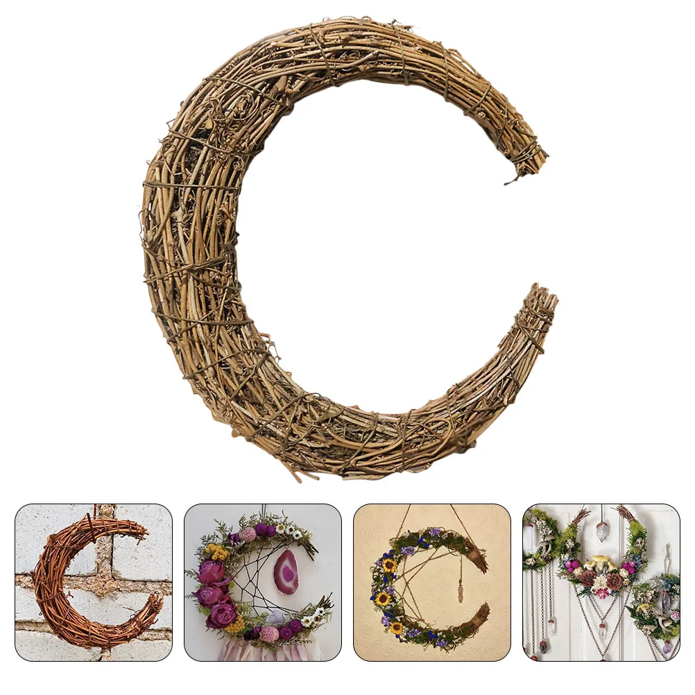 

Wreath Moon Rattan Grapevine Diy Frame Vine Ring Door Christmas Garland Natural Branch Twig Floral Hoop Wreaths Wicker Ramadan