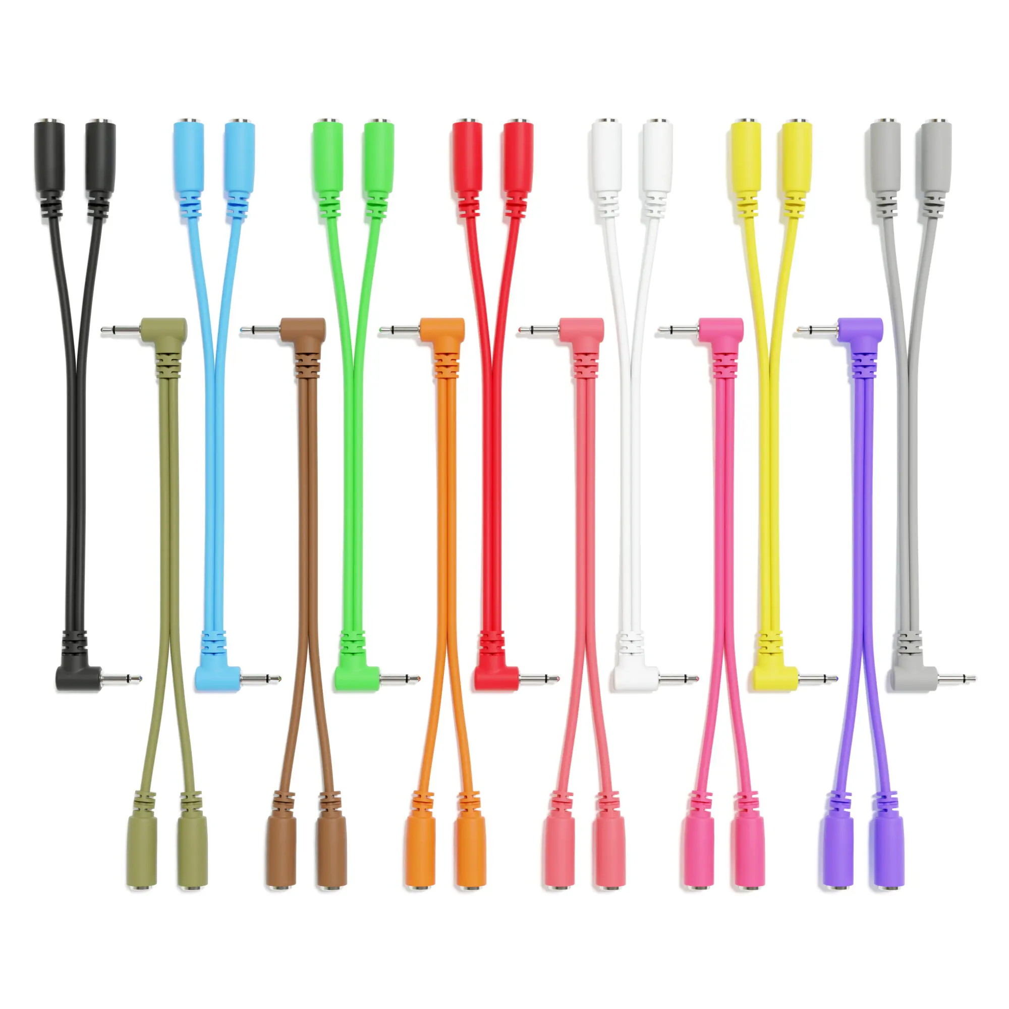 ExcelValley - Прямой угол моно-разветвители кабели Y патч-кабели - TS 3.5мм 1/8