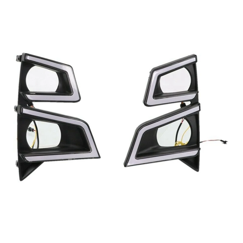 

Автомобильная динамическая Янтарная лампа поворота, водонепроницаемая светодиодная лампа DRL для дневных ходовых огсветильник, противотум...