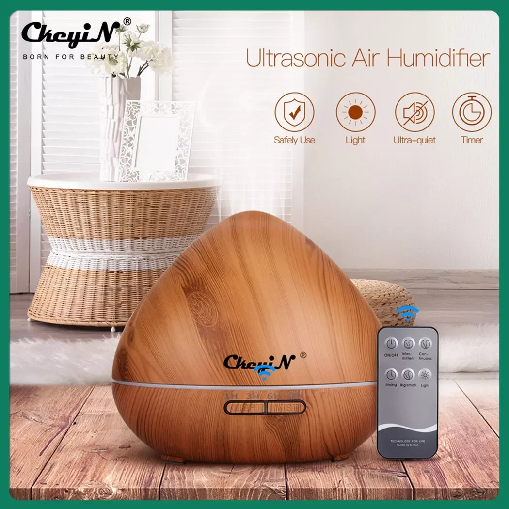 

CkeyiN 550ML Aroma Diffuser Ultrasonic Mist Humidifier with Timing and Auto-power off Function