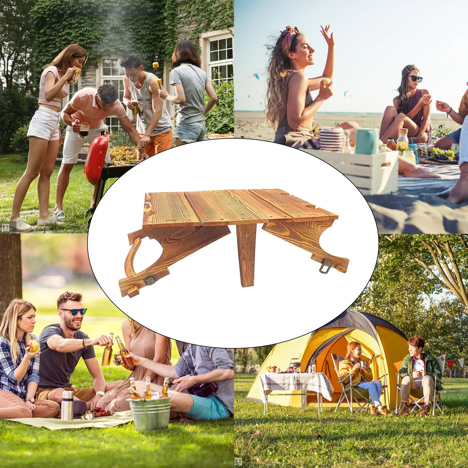 

Beaches Boat Trips Folding Picnic Table Table 1 Pcs 2in1 46cm*30cm Folding Furniture Gift Storage Basket Sturdy