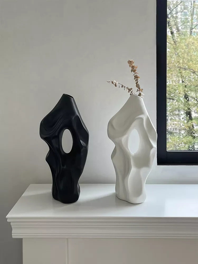 

NEW2023 Personalized Ceramic Vase Porch Medieval Arrangement Sculpture Ornaments Abstract Art Decoration Hollowed Out Tree