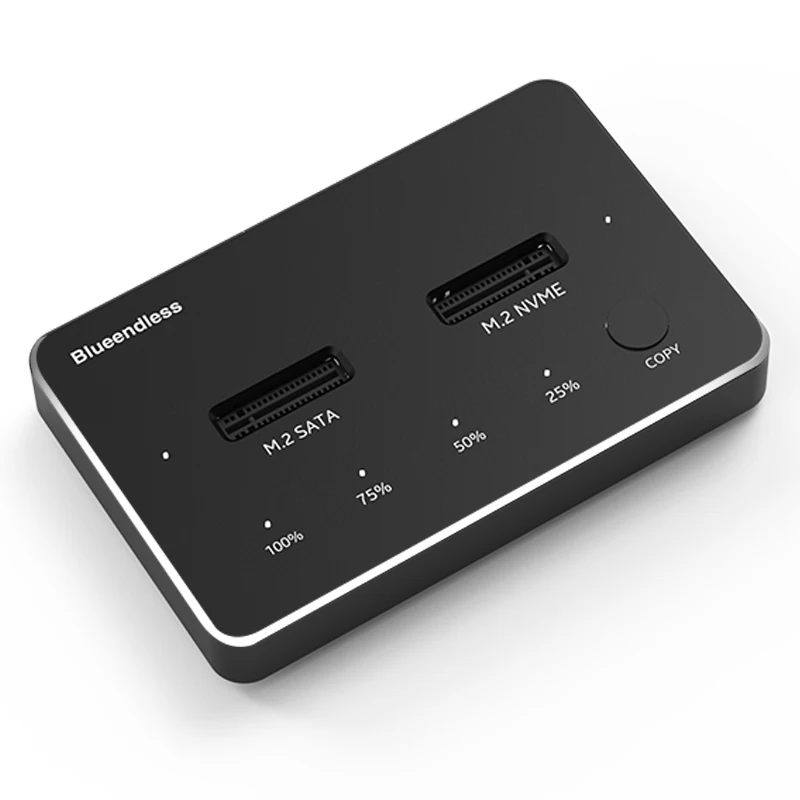 Blueendless Dual Bay чехол для двухпротокольного диска M2 SSD 2 отсека с автономным