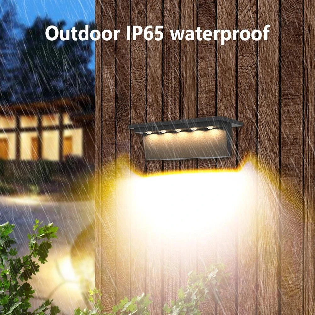 

2023 New 2pcs Led Solar Wall Lights Outdoor Ip65 Waterproof Landscape Garden Light For Patio Fence Yard Villa