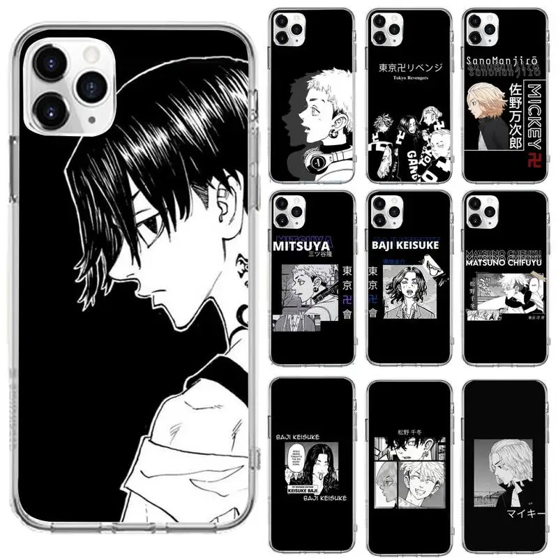 

Tokyo revengers anime Phone Case For iphone 13 12 11 8 7 plus mini x xs xr pro max Transparent soft