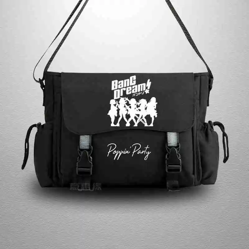 Аниме BanG Dream Roselia Bangdream для мужчин и женщин черная сумка на плечо школьная хранения