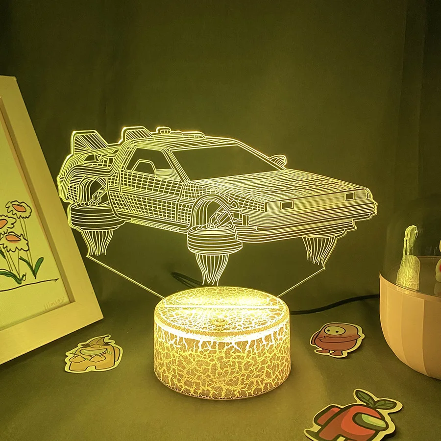 Автомобиль научной фантастики 3D иллюзия светодиодный ночсветильник уникальный