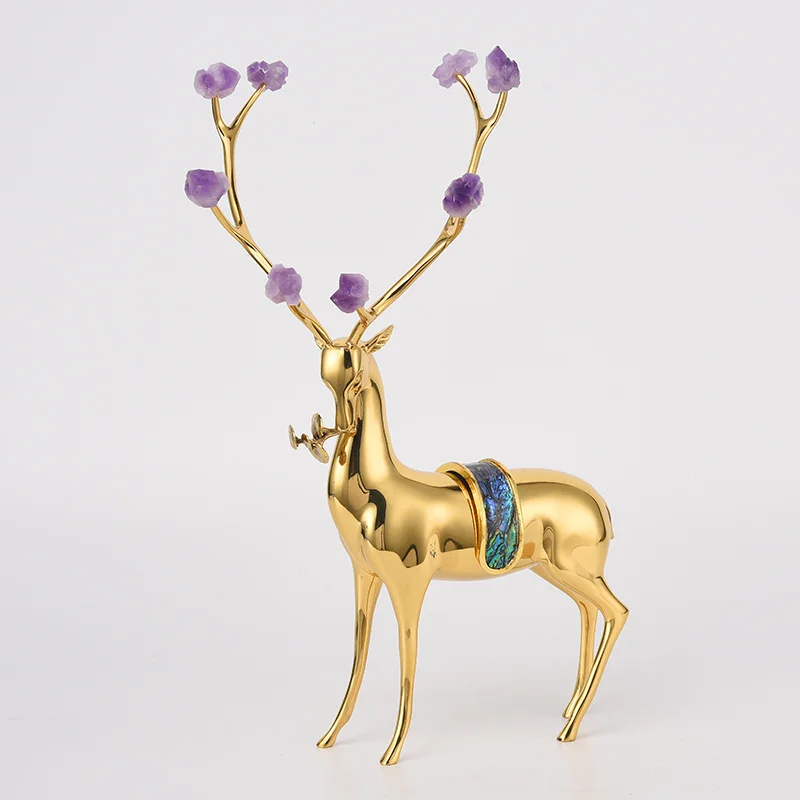Латунные украшения в виде оленя легкие роскошные элитные поделки для