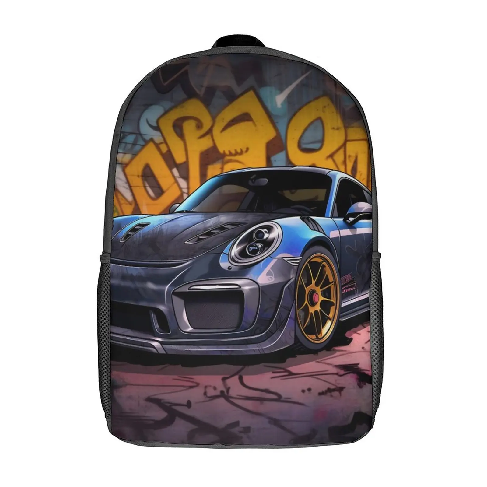 

Classic Sports Car Backpack Cartoon Graffiti Camping Backpacks Unisex Kawaii School Bags Design Lightweight Rucksack