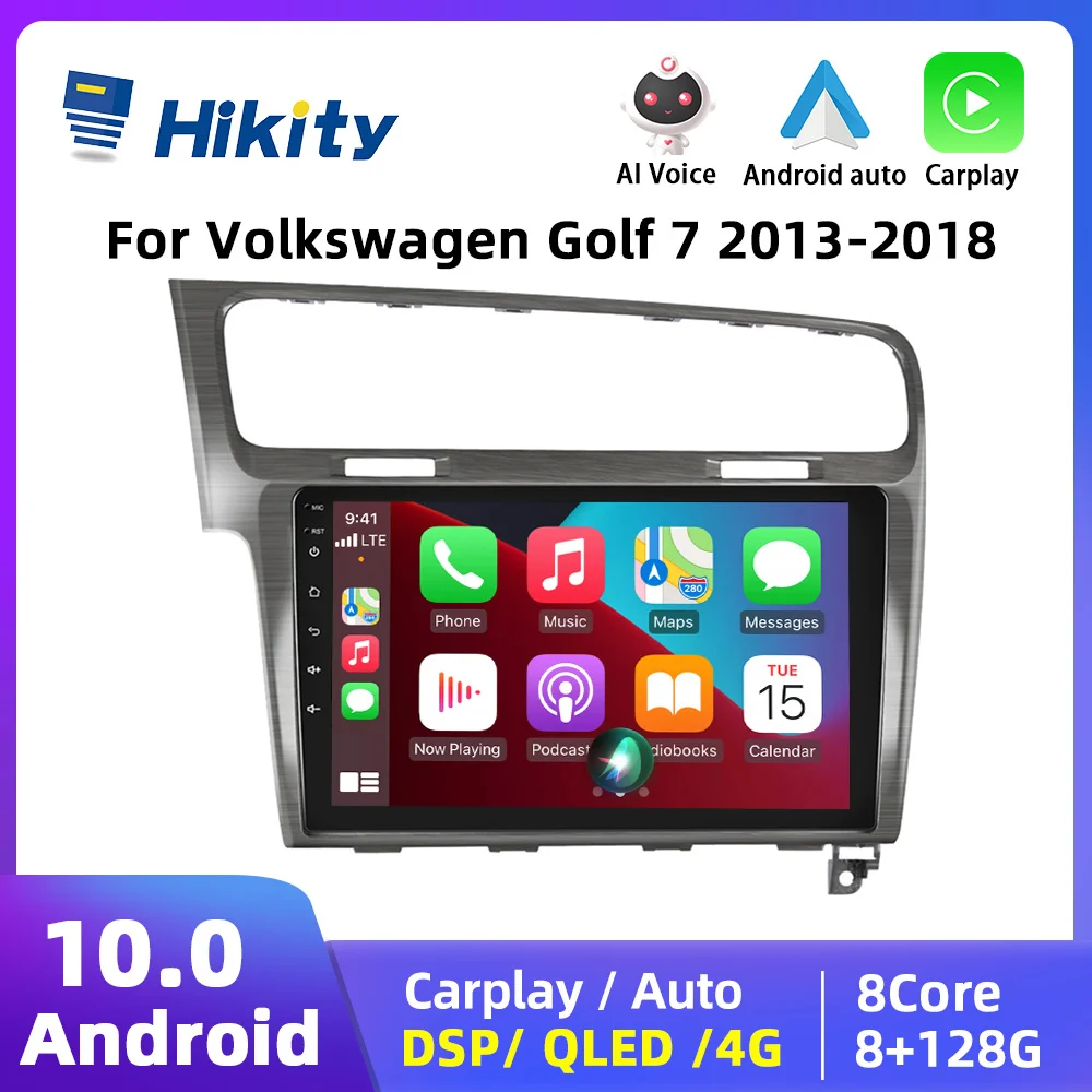 

Автомагнитола Hikity 2Din для Volkswagen Golf 7 2013-2018, мультимедийный видеоплеер, навигация GPS, AI, голосовое управление, Wi-Fi, Carplay, Android, авто