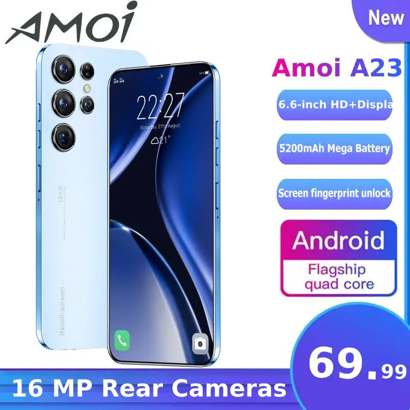 

Смартфон Amoi A23 на Android 10, 2 ГБ + 16 ГБ, 5200 мАч, камера 5 Мп + 16 МП