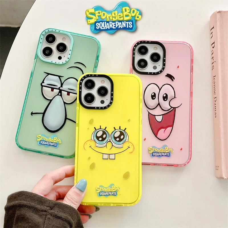 

Spongebob Squarepants Kawaii Cartoon Avatar Creative Iphone 13 Apple 12 Pro Max Mobile Phone Case 7/8Plus Anti-Fall Xr