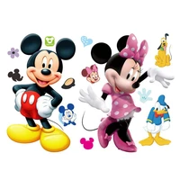 cartoon mickey minnie mickey mouse wall stickers for boys and girls bedroom childrens room diy wall decoration stickers