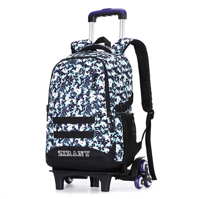 Removable Children's Trolley school Backpack Boys Girls Children School Bags 6 Wheels Primary Schoolbags kids Wheeled Backpack