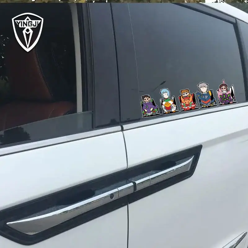 Мультфильм милый аниме периферийные забавные светоотражающие наклейки EVA EVANGELION