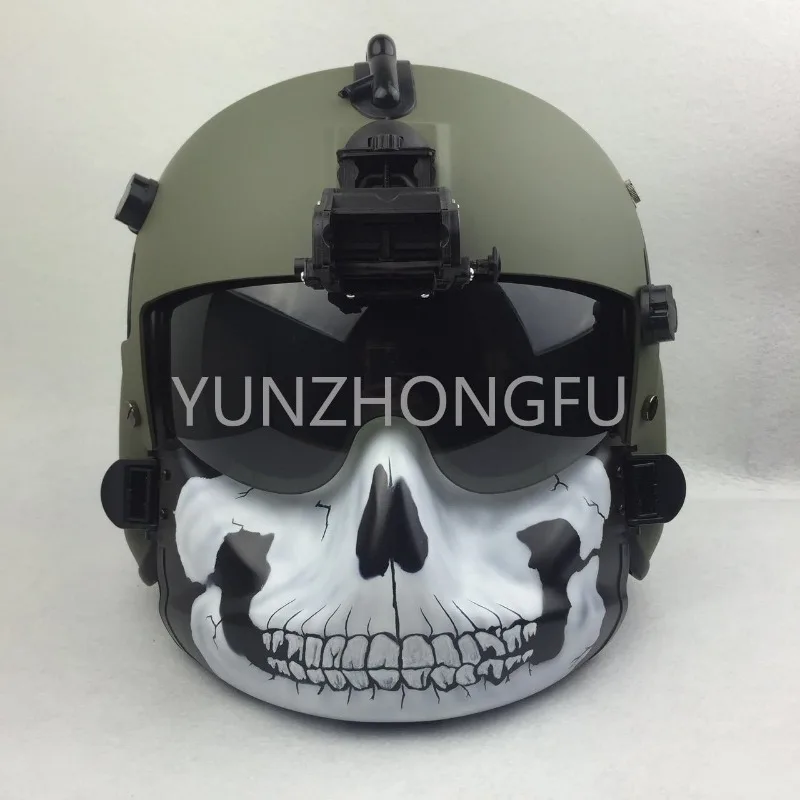 Evi Studio Replica HGU-56P Land Airlines Helmet MFS Черная защитная маска