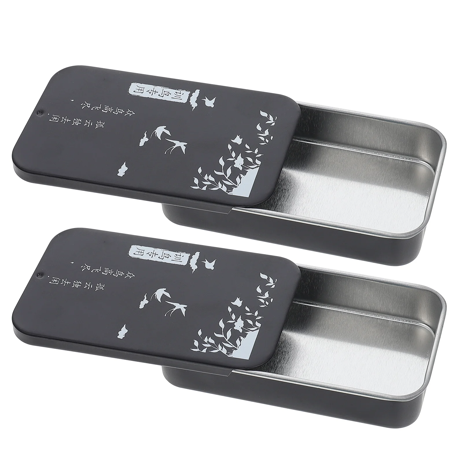 

2Pcs Bird Training Feeders Parrot Feeding Boxes Birds Containers Tinplate Boxes