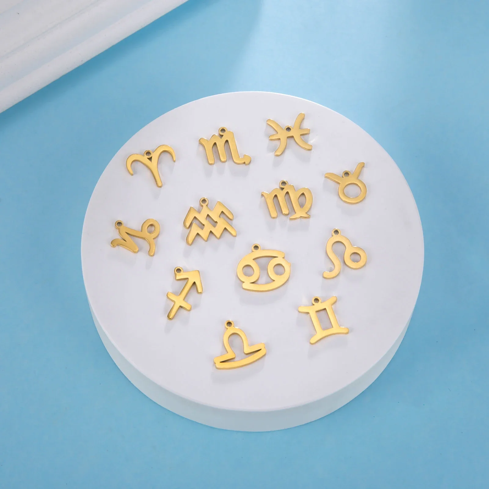12 шт./партия Зодиакальные брелоки из нержавеющей стали гороскоп астрологический