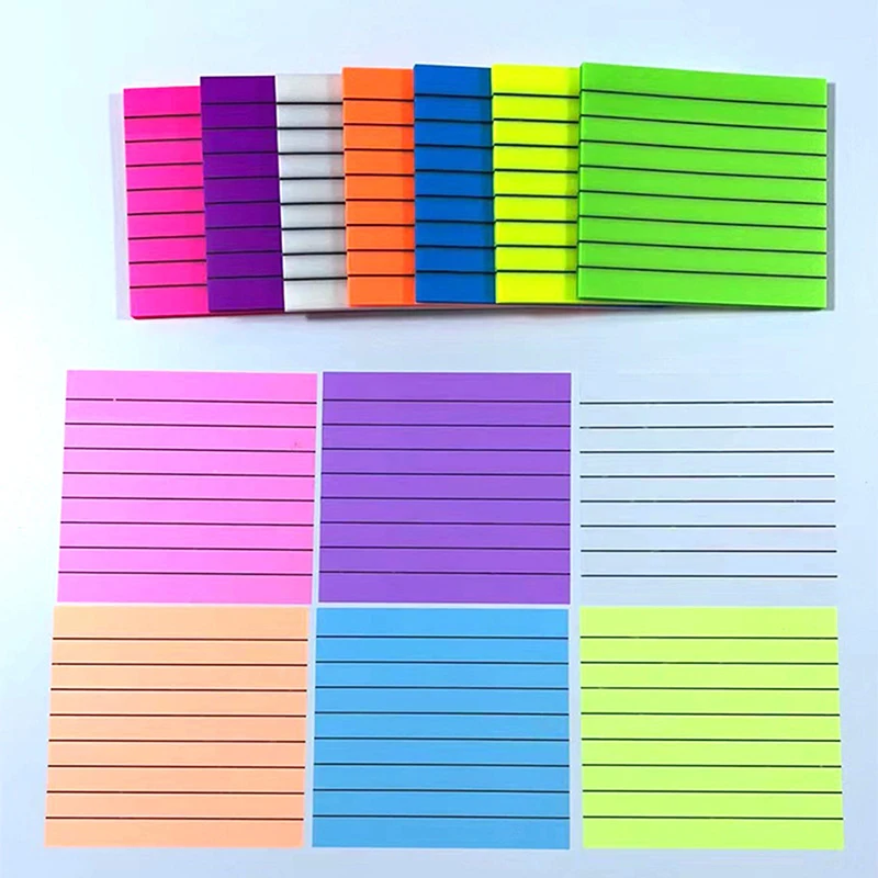 

50Sheets/box Waterproof PET Transparent Sticky Notes Memo Pad Stickers Daily To Do List Note Paper For Student Office Stationery