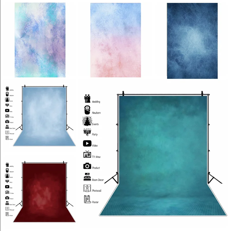 Однотонный виниловый фотофон абстрактный градиент | AliExpress