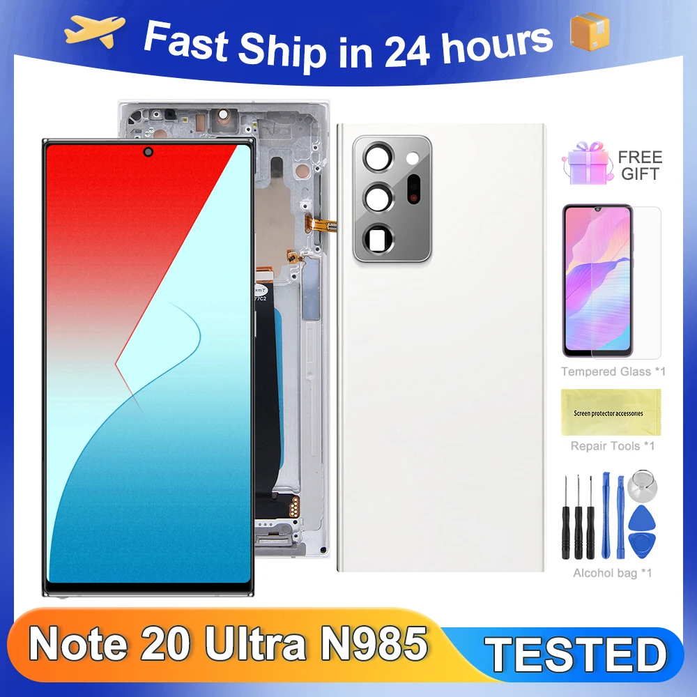 Протестировано Note 20 Ultra для Samsung Note20U N985 N985F N985U ЖК-дисплей замена дигитайзера