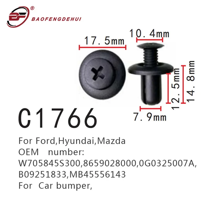 Зажимы для бампера автомобиля для Ford,Hyundai,Mazda W705845S300,8659028000,0G0325007A,B09251833,MB45556143