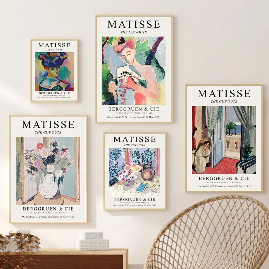 

Henri Matisse Girl Flower Vase Vintage Abstract Posters And Prints Wall Art Canvas Painting Wall Pictures For Living Room Decor