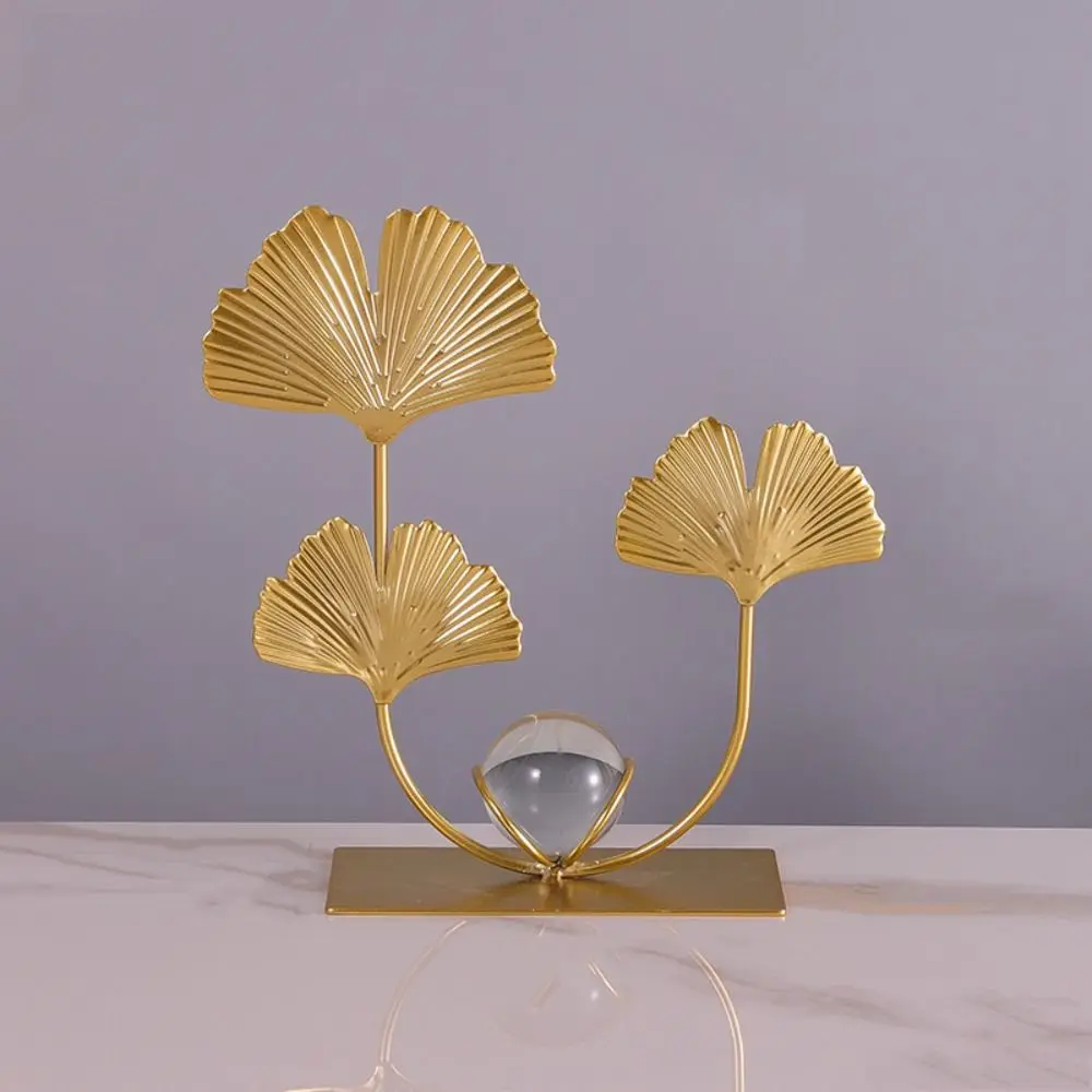 Nordic Leaf украшения хрустальный шар 4-Style светильник Luxury Iron Art Maple листовые Gold Crystal Ball