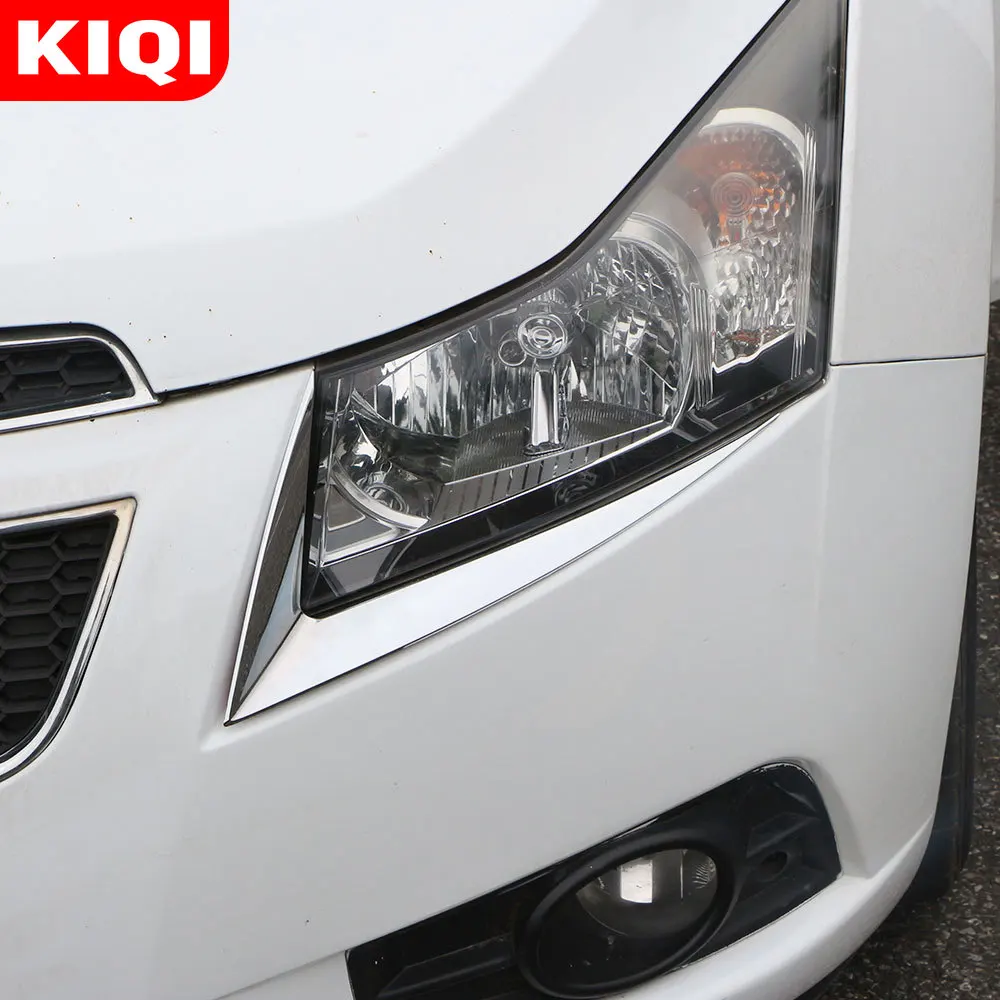 

KIQI Car Accessories Headlight Eyebrow Sticker for Chevrolet Cruze Sedan Hatchback 2009 - 2015 ABS Chrome Stickers