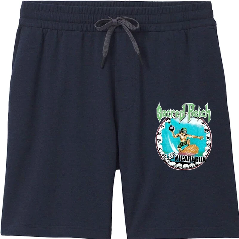 

Sacred Reich Men's Surfer Nicaragua shorts for men Black New Fashion Mens printing Shorts Cotton men Shorts Personality