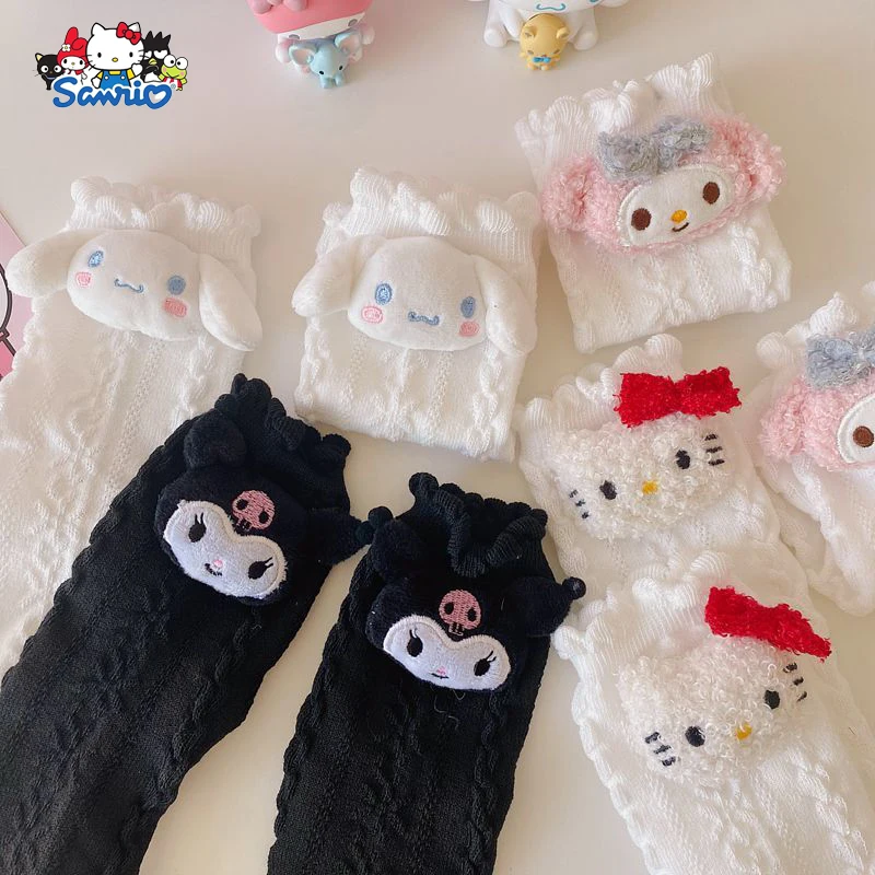 

Sanrio New Love Socks Children's Ins Fashion Melody Girl Heart Kuromi Cute Autumn and Winter Women's Cotton Socks for Outwear